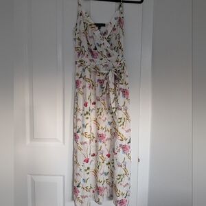 Dynamite Floral Wrap Front Dress